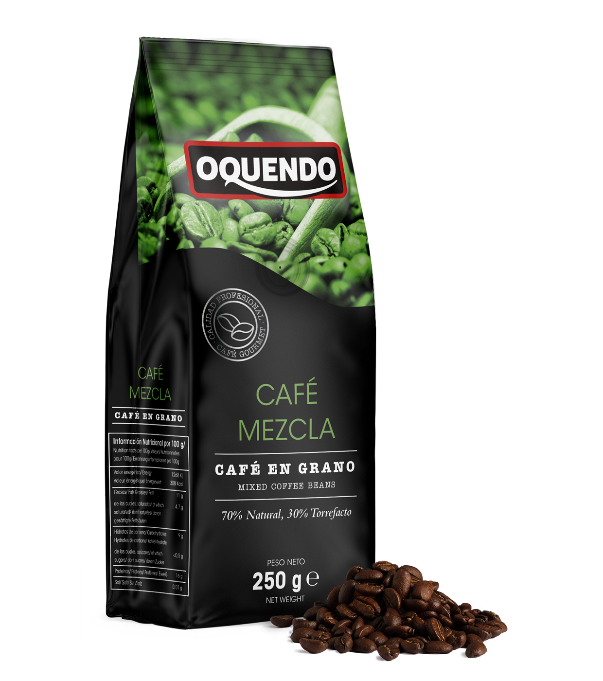 Café Mezcla grano 250 g - Paquete 250 gr
